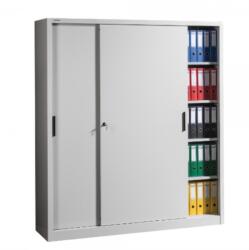 +Plus by Viamond Dulap metalic Asamblat Star Office usi culisante 8 rafturi, 1500x450x2000 mm (LxlxH), 50 kg/polita gri 2 8 1500x450x2000 50 kg Dulap metalic usi glisante cheie (61004523) Dulap arhivare