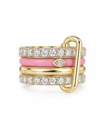 ElectraStore Set 4 Inele Baby Pink Monaco (C5191)