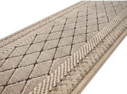 Fashion Traversa Fashion 32009-120, Inaltime Fir 12 mm, Latime 1m, Marime 100 x 1300 cm, Crem, Maro, Festonata Surfilata Tivita, Antialergica, Polipropilena, Living, Dormitor, Coridor, Hol Covor