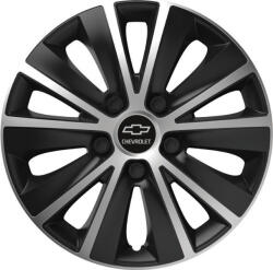 Versaco Set Capace De Roți Auto Rapide Compatibilitate Chevrolet 4 Bucăți 13 Negru/Argintiu 004-02763 (004-02763)