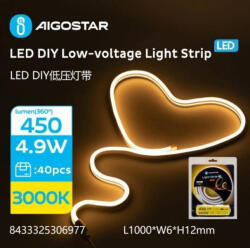 Aigostar Bandă LED USB 5V Alb Cald Lumină 1m cu Sursă de alimentare 87003HLK10WW (87003HLK10WW)