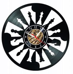  Ceas de perete din disc de vinil, Model Sah, Negru, 30 cm - cod CB4398
