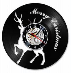  Ceas de perete din disc de vinil, Model Marry Christmas, Negru, 30 cm - cod CB5144