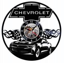  Ceas de perete din disc de vinil, Model Chevrolet, Negru, 30 cm - cod CB5526