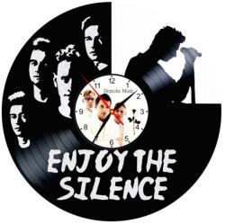  Ceas de perete din disc de vinil, Model Depeche Mode Lucrat Manual Cadran Dublu Laminat din Disc Vinil Reciclat 30 cm, Negru, 30 cm