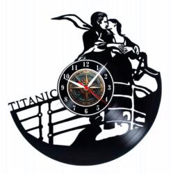  Ceas de perete din disc de vinil, Model Titanic, Negru, 30 cm - cod CB5279