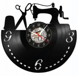  Ceas de perete din disc de vinil, Model Croitorie, Negru, 30 cm - cod CB3884