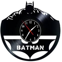  Ceas de Perete Decorativ "Batman - The Dark Knight", din Disc Vinil Reciclat, Design Gotham City, Negru, Mecanism Silențios (Sweep)
