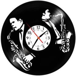  Ceas de perete din disc de vinil, Model Saxofon, Negru, 30 cm - cod CB3246