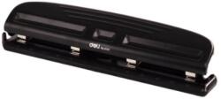 Deli Perforator Deli, Capacitate 10 Coli, 4 Gauri, Plastic/Metal, Negru (6921734901217)