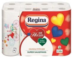 Regina Prosop de bucatarie Regina Love - 3 straturi, super absorbanta, groasa, durabila, alb