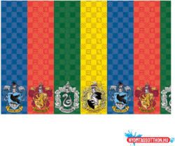 Harry Potter Hogwarts Houses papír asztalterítő 120x180 cm FSC (PNN93367) - nyomtassotthon