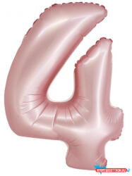 GoDan Rózsaszín 4-es Light Pink Mat szám fólia lufi 76 cm (MLG159097)