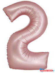 GoDan Rózsaszín 2-es Light Pink Mat szám fólia lufi 76 cm (MLG159059)