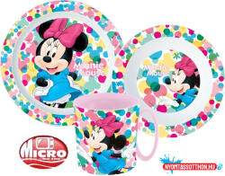  Disney Minnie Feel Good étkészlet, micro műanyag szett bögrével 350 ml (JVL22240) - nyomtassotthon