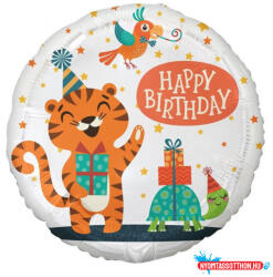 GoDan Tigris Happy Birthday Tiger fólia lufi 36 cm (MLG149388)
