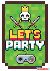GoDan Játék Game On party meghívó 6 db-os (MLG140224)
