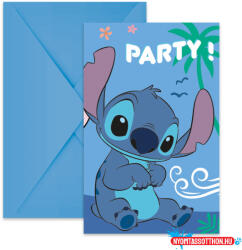 Procos Disney Lilo és Stitch, A csillagkutya Angel party meghívó 6 db-os FSC (PNN96917) - nyomtassotthon