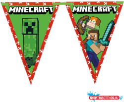 Minecraft Green zászlófüzér FSC 2, 3 m (PNN95661) - nyomtassotthon