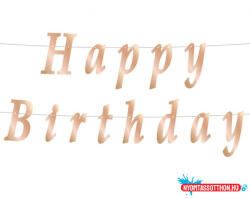 GoDan Metallic Rose Gold Happy Birthday felirat 200 cm (MLG128406)