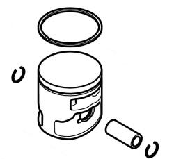 Golf Piston complet drujba compatibil Stihl MS 212 Golf Ø 40.5mm (210 101 2120)