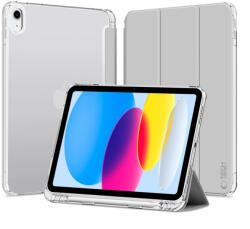 Tech-Protect Sc Pen Hybrid Apple iPad 11 2025 / 10.9 2022 oldalra nyíló, kitámasztható mappa tok ceruza tartóval, szürke - ionstore
