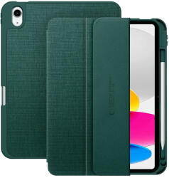Tech-Protect Sc Pen Canvas Apple iPad 11 2025 / 10.9 2022 oldalra nyíló, kitámasztható mappa tok ceruza tartóval, zöld - ionstore