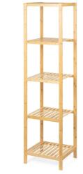 HOUSE 5 Raft din bambus cu 5 rafturi, culoare naturală, 140 x 33 x 3 (403375) Raft