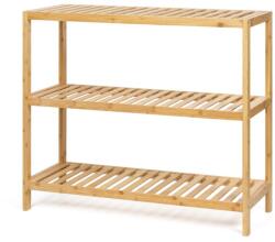 HOUSE 5 Raft din bambus cu 3 rafturi, culoare naturală, 60 x 69 x 25 (403875) Raft