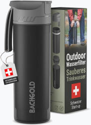 Bachgold Sticlă turistică cu filtru Bachgold Selfpress Waterfilter 500 ml negru