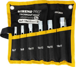 Strend Pro Csőkulcs-készlet, Strend Pro, ezüst, 6 részes, 6 x 7 - 16 x 17 mm, kétoldalas, horganyzott, korrózióálló (TC2312023)