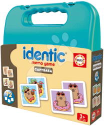 Educa Pexeso bőröndben Capybaras Identic Memo Game Educa memóriajáték 72 kártyalappal (20608)
