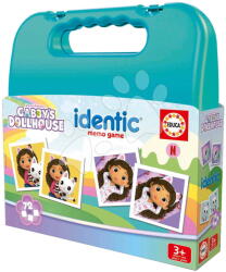 Educa Pexeso bőröndben Gabby´s Dollhouse Identic Memo Game Educa memóriajáték 72 kártyalappal (20692)