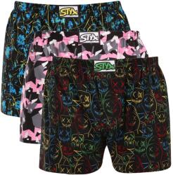 Styx 3PACK boxeri largi bărbați Styx art elastic clasic multicolori (3A19002) L (186092)