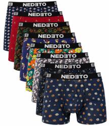 Nedeto 8PACK boxeri bărbați Nedeto multicolori (8NBV7) XXL (185951)