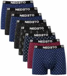 Nedeto 8PACK boxeri bărbați Nedeto multicolori (8NBV8) S (185953)