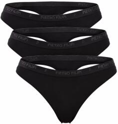 Pietro Filipi 3PACK tanga damă Pietro Filipi bambus negru (3PLTC1) L (185767)