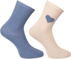 ONLY 2PACK șosete ONLY înalte multicolore (15376944-oatmeal) uni (186367)