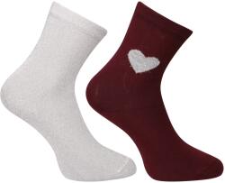 ONLY 2PACK șosete ONLY înalte multicolore (15376944-winetasting) uni (186368)