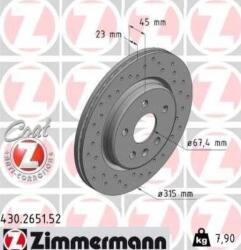 Zimmermann Féktárcsa Zimmermann 430.2651. 52 430.2651. 52