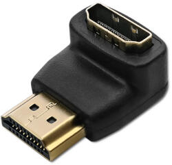 Qoltec derékszögű HDMI 2.0 adapter - HDMI A dugó-HDMI A aljzat (50513)