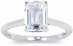 White & Black Labor emerald gyémánt eljegyzési gyűrű - 2, 3 karát - IGI (AU15133)