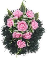  Selyemkoszorú (30cm) - Rózsa - Rózsaszín #P1