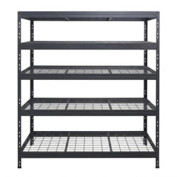 AR Shelving BULLRACK RIVET PRO nagy teherbírású állvány, 200×150×45 cm, 5 szint, acélrács polccal, 300 kg/polc, antracitszürke