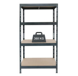 AR Shelving Nagy teherbírású állvány forgácslap polcokkal 360 kg/szint RIVET PRO
