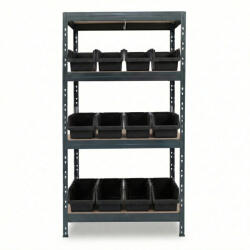 AR Shelving Tárolódoboz állvány nyitott ErgoBox 4 dobozzal RIVET