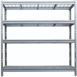 AR Shelving BULLRACK RIVET PRO nagy teherbírású állvány, 200×180×60 cm, 4 szint, acélrács polccal, 300 kg/polc, horganyzott