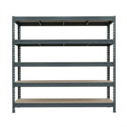 AR Shelving BULLRACK RIVET PRO nagy teherbírású állvány, 200×120×60 cm, 5 szint, forgácslap polccal, 380 kg/polc, antracitszürke