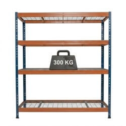 AR Shelving Nagy teherbírású polcos állvány acél rácspolccal 300 kg/polc BULLRACK RIVET PRO