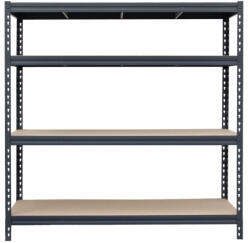 AR Shelving BULLRACK RIVET PRO nagy teherbírású állvány, 200×180×45 cm, 4 szint, forgácslap polccal, 480 kg/polc, antracitszürke